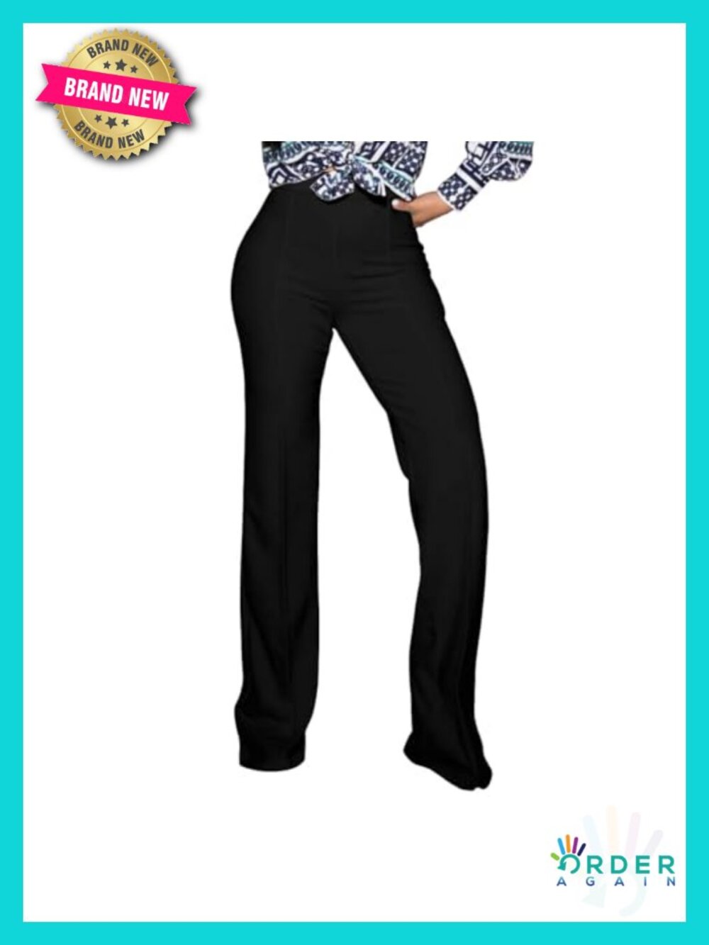 High Waisted Stretchy Bootcut Pull On Dress Pants
